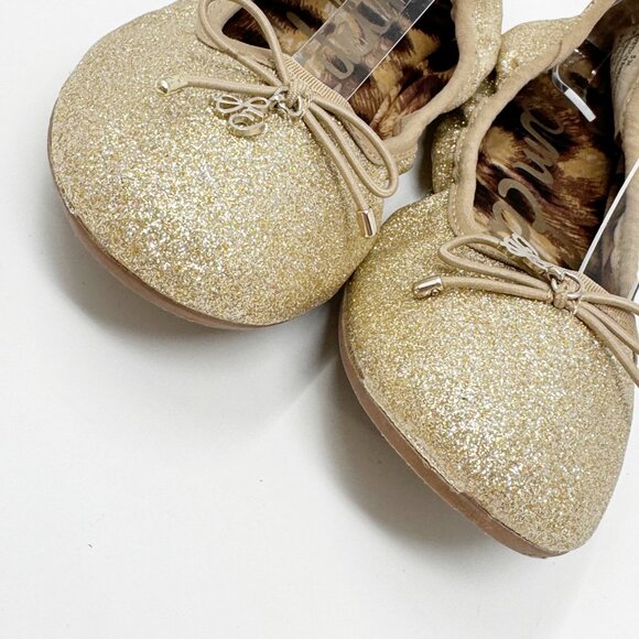 Sam Edelman Women Gold Glitter 'Fiona' Ballet Flat Size 5 - Picture 3 of 10